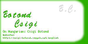 botond csigi business card